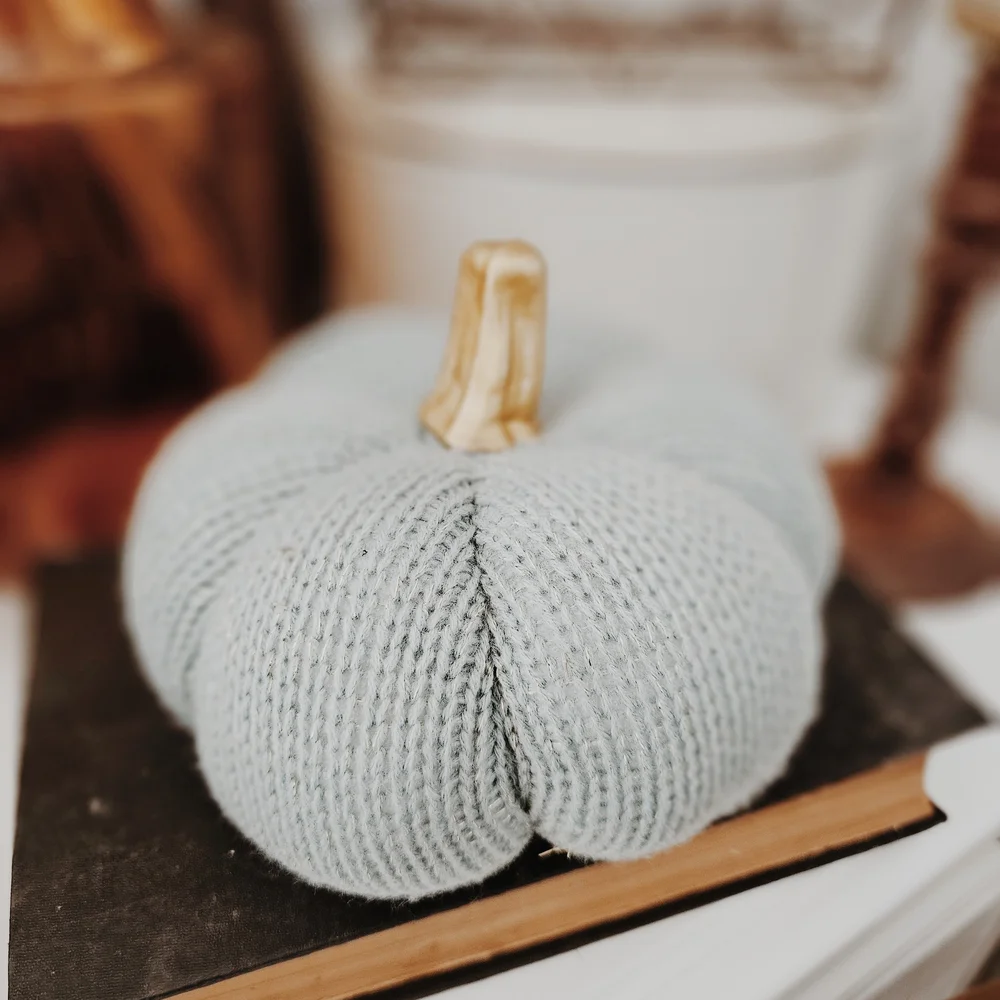 Soft & Cozy Knit Pumpkin Decor Item🎃 - Blue, Green, Gold💙💚💛 **BRAND NEW!!**